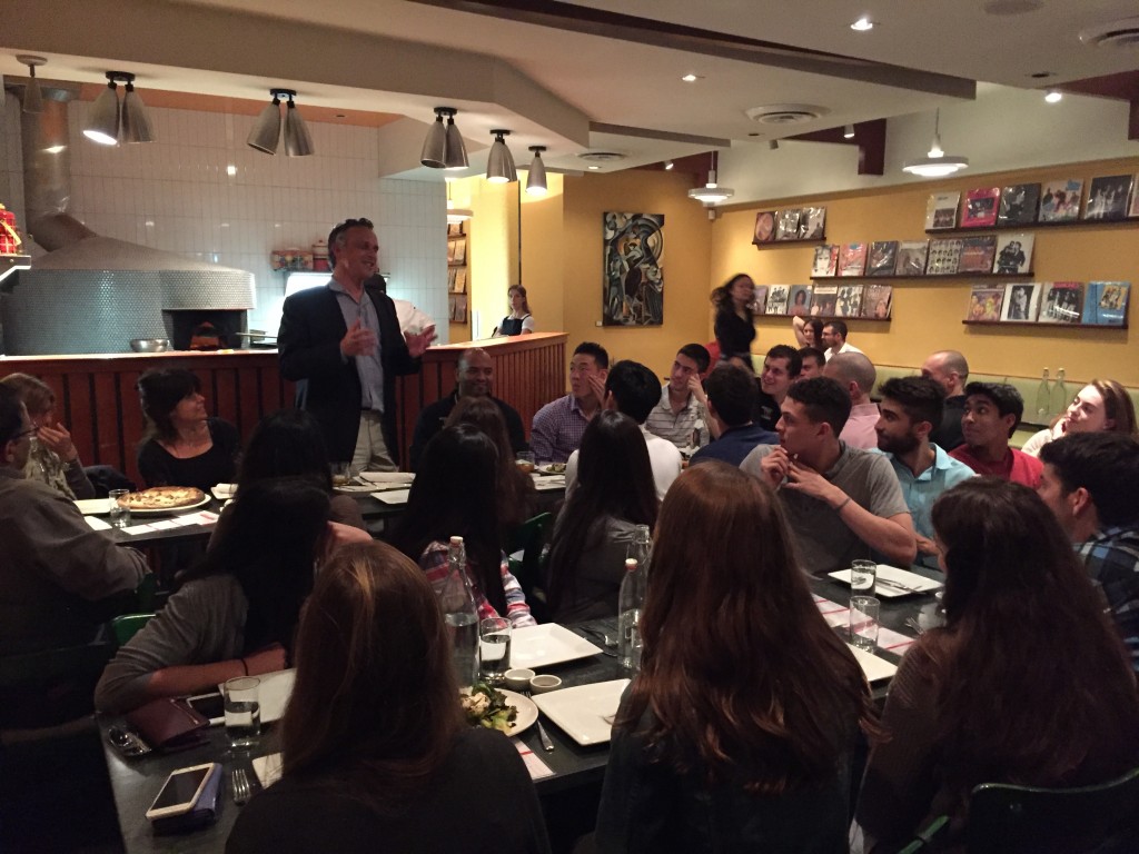 Dinner with the tennis teams in California.